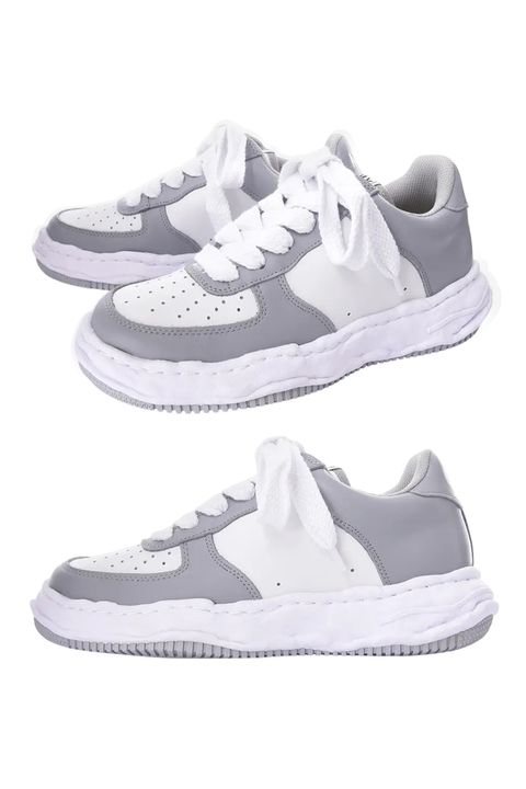 【WAYNE LOW】 OG sole leather Low-Top sneaker / レザー ローカットスニーカー (グレー/ホワイト)