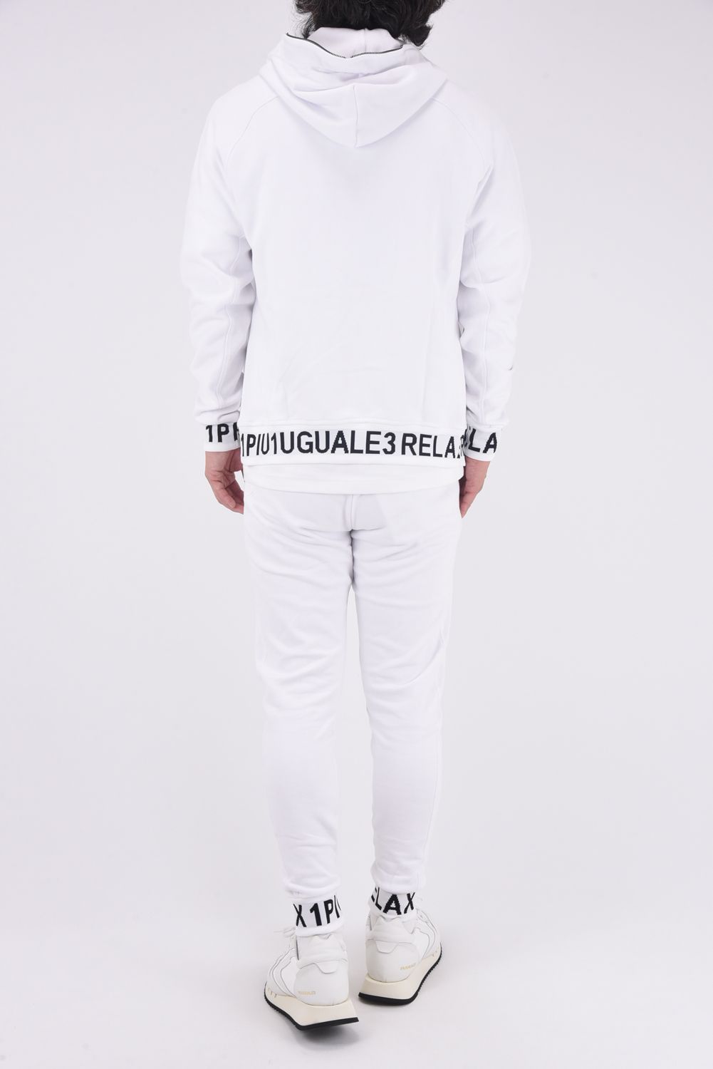 HEM LOGO HOODIE / ワイドスピンドル ロゴ スウェットパーカー (ホワイト)