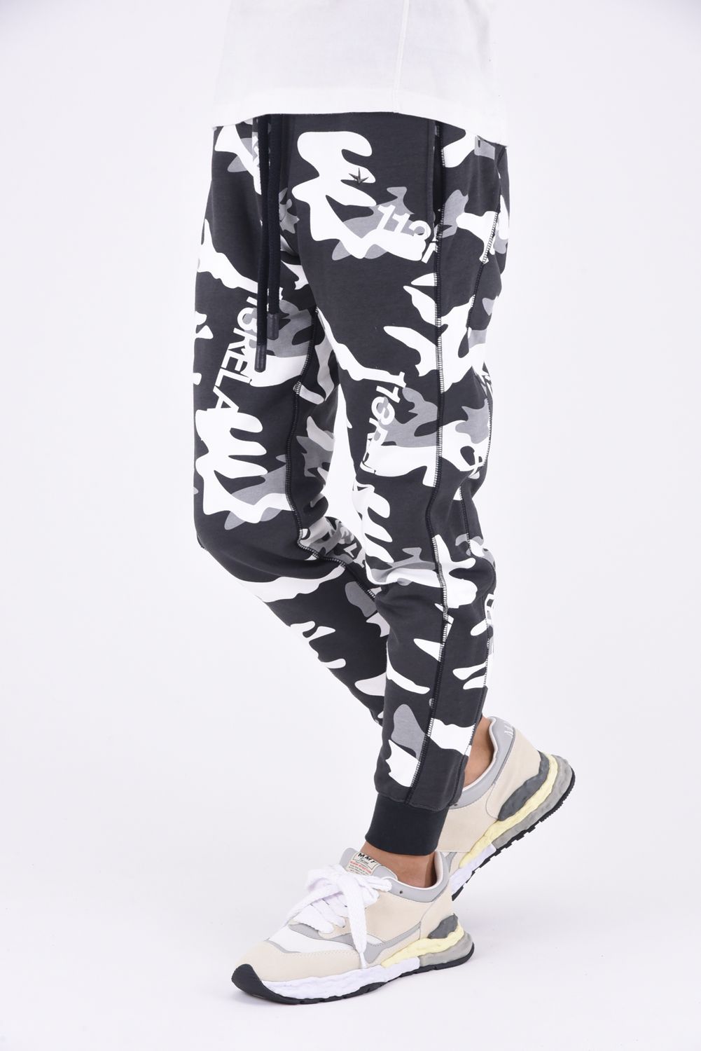 SUPER HEAVY 500 CAMO PANTS / スーパーヘビー スウェット カモ柄パンツ ブラックカモ