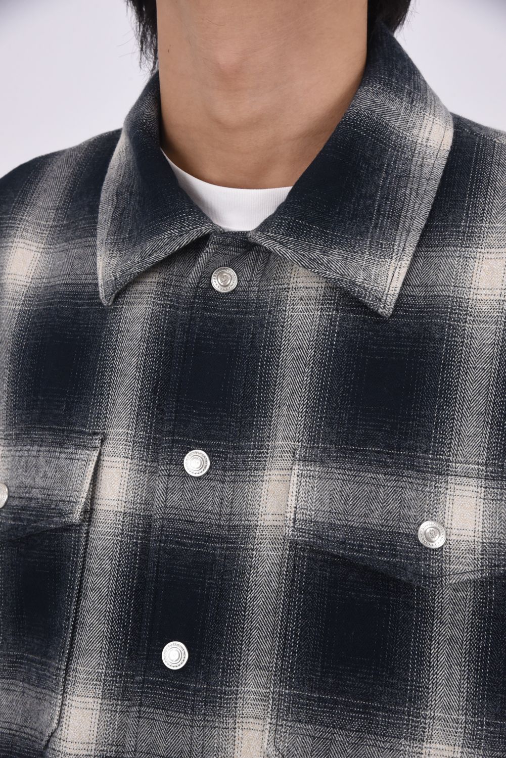 FLANNEL CHECK JK / フランネル チェック ジャケット (ブラック)