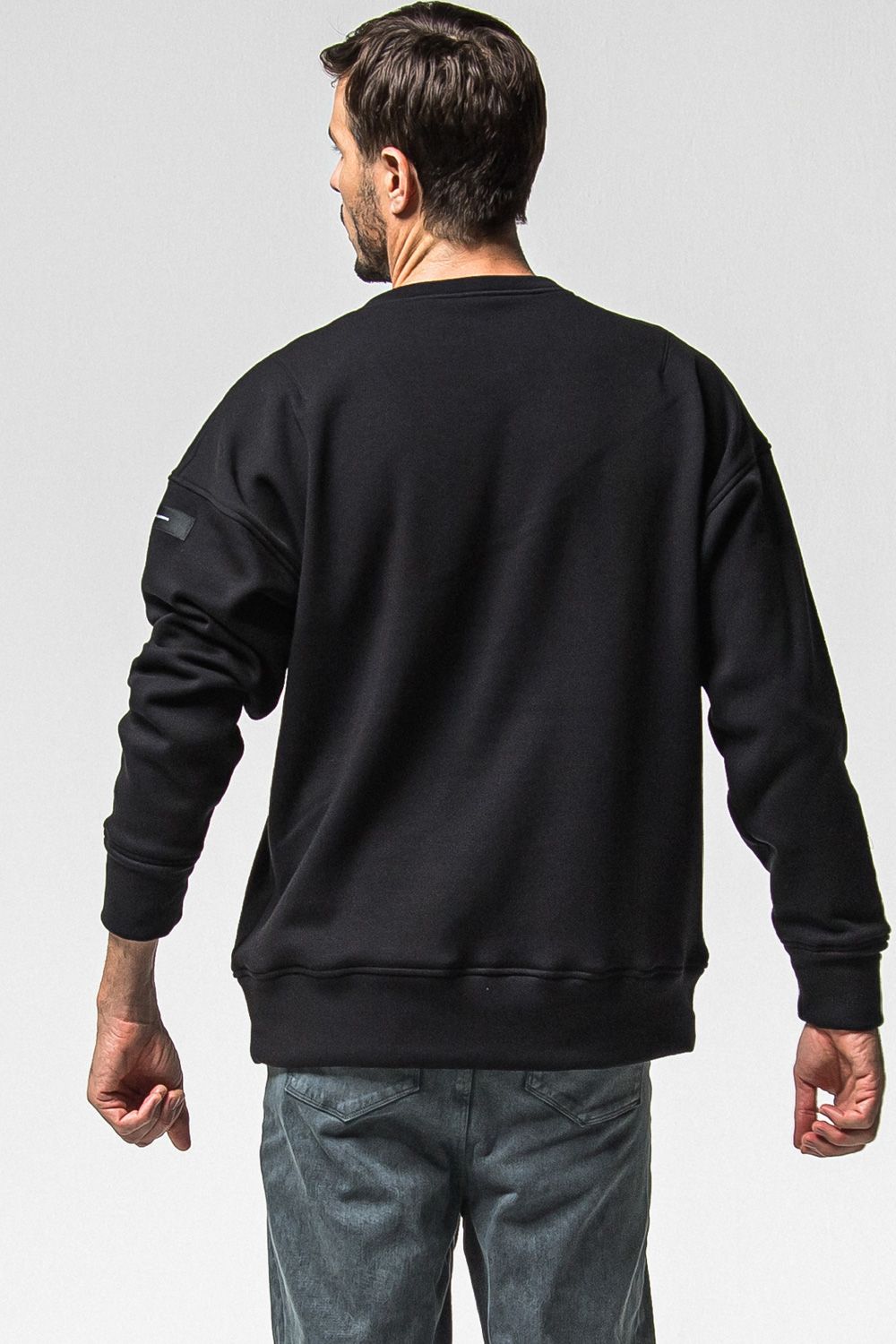 FRAIDAY STANDARD LOGO VELOURS FLEECE TRAINER / 裏ベロアフリース ロゴ ロングスリーブ トレーナー (ブラック) (11月上旬入荷予定) ※オーダー締切：9月1日(月)18:00