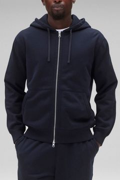 【国内正規品】【STANDARD FIT】 MIDWEIGHT TERRY ZIP HOODIE / ミッドウェイトテリー フルジップパーカー (ネイビー)