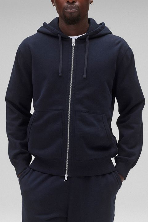 【国内正規品】【STANDARD FIT】 MIDWEIGHT TERRY ZIP HOODIE / ミッドウェイトテリー フルジップパーカー (ネイビー)