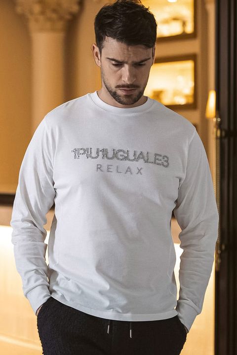 【26AW】 HOTFIX STUDS LOGO L/S T-SHIRT / スタッズロゴ ロングスリーブ Tシャツ (ホワイト)
