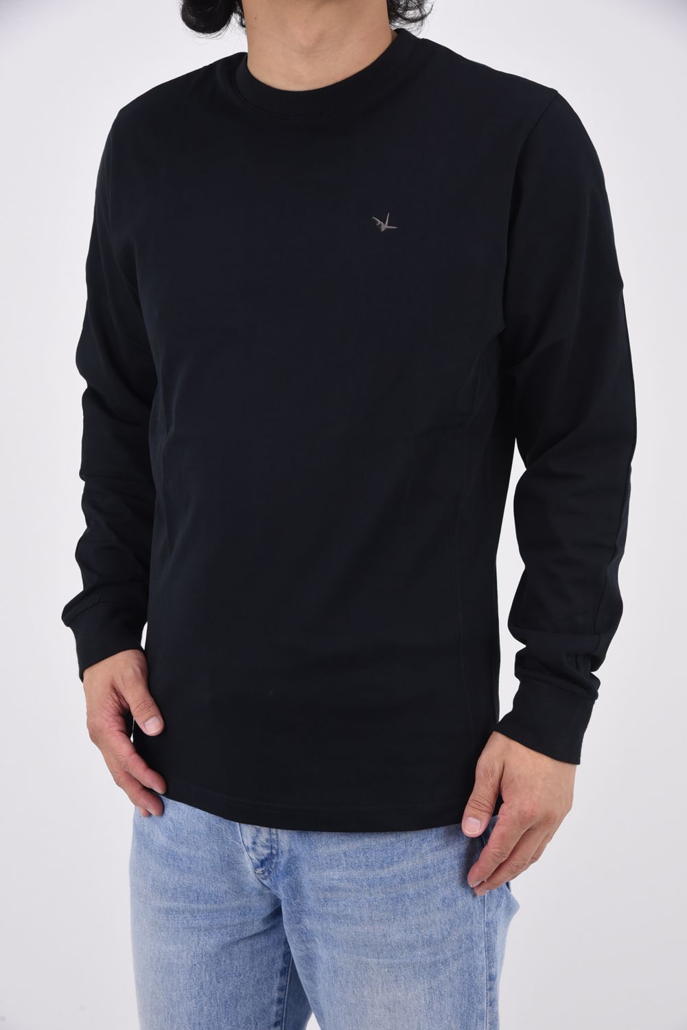 BACK LOGO HALF CIRCLE LONG SLEEVE / バックロゴ ハーフサークル ロングスリーブ ブラック