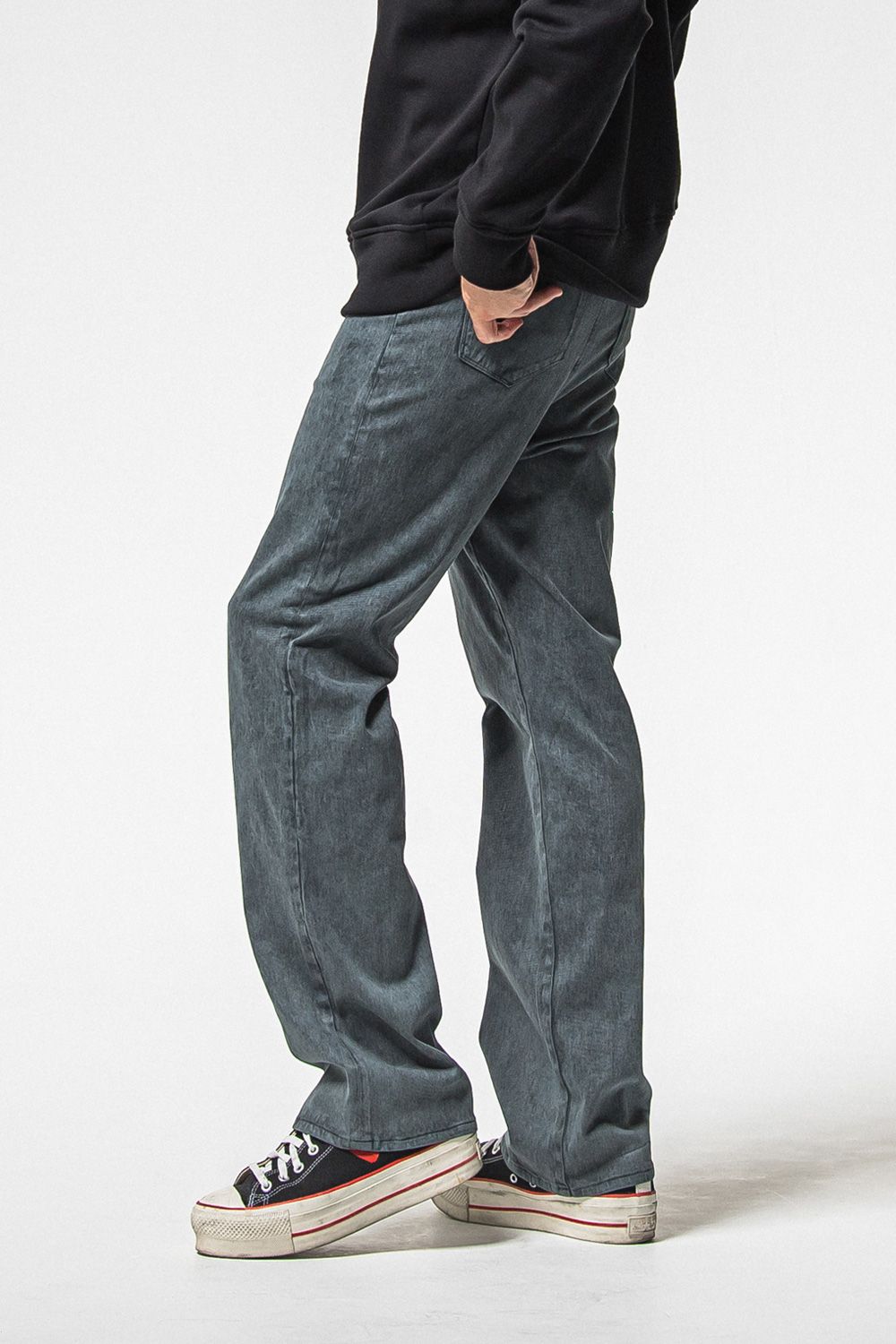 KING DENIM JERSEY / 新定番 バギーシルエット デニムジャージーンズ (Pブラック) (12月中旬入荷予定) ※オーダー締切：9月1日(月)18:00