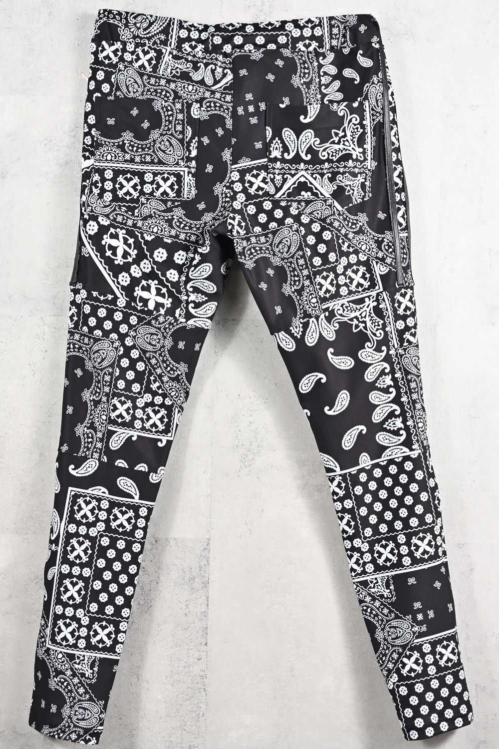 Johnson LINE PT / 360°ストレッチ バンダナ柄 ジョンソンラインパンツ (ブラック) (3月上旬入荷予定)