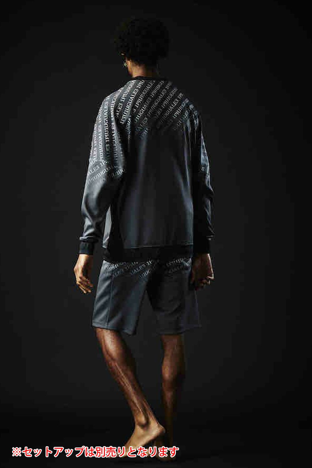 113SPORT PREMIUM BOOST JERSEY SHORTS GRADATION / プレミアム ダイアゴナルロゴ グラデーション ショートパンツ ブラック×ホワイト (3月~4月頃入荷予定)