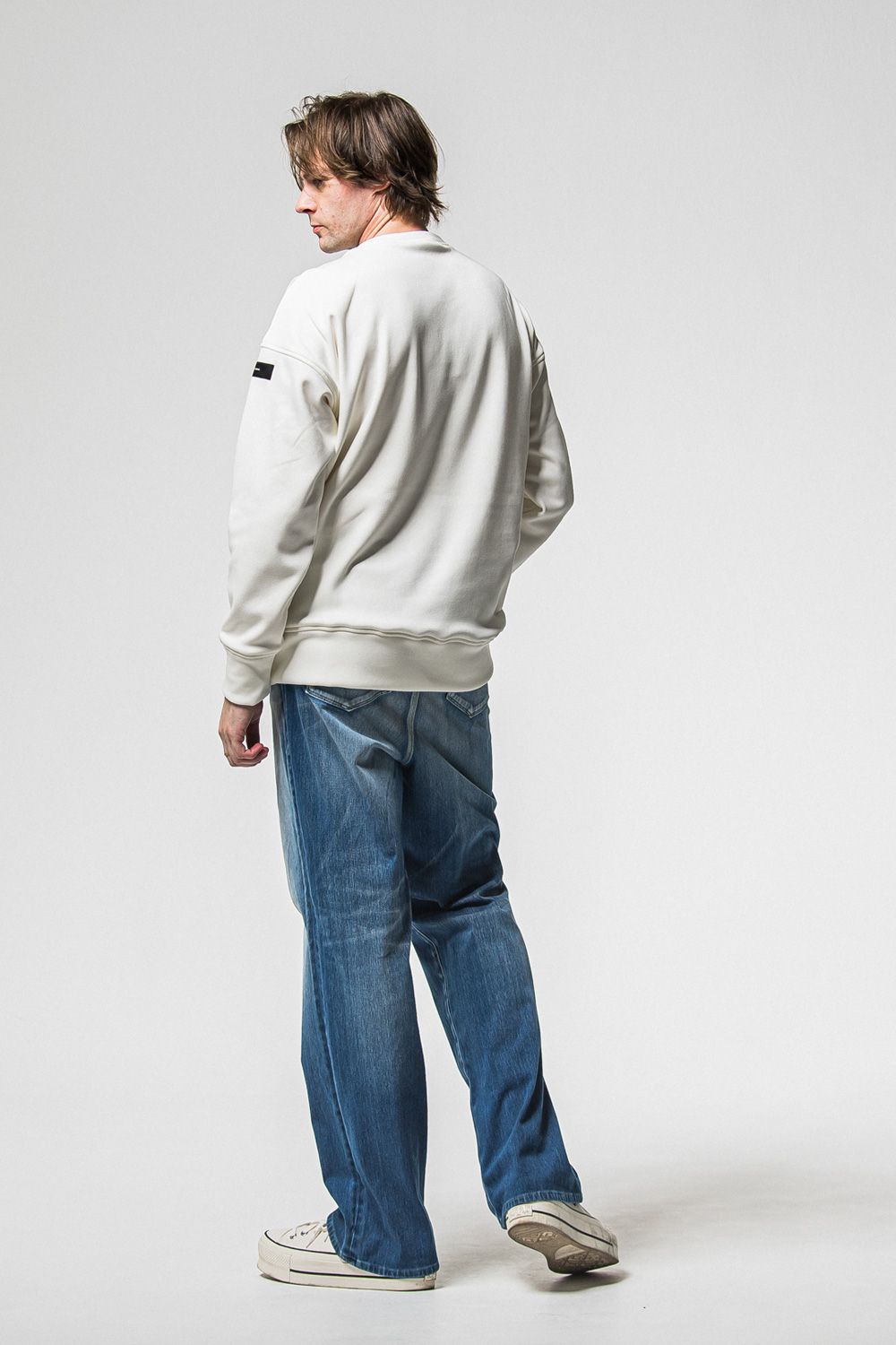 FRAIDAY OLD COVER VELOURS FLEECE TRAINER / 裏ベロアフリース カバーデザイン ロングスリーブ トレーナー (ホワイト) (11月上旬入荷予定) ※オーダー締切：9月1日(月)18:00