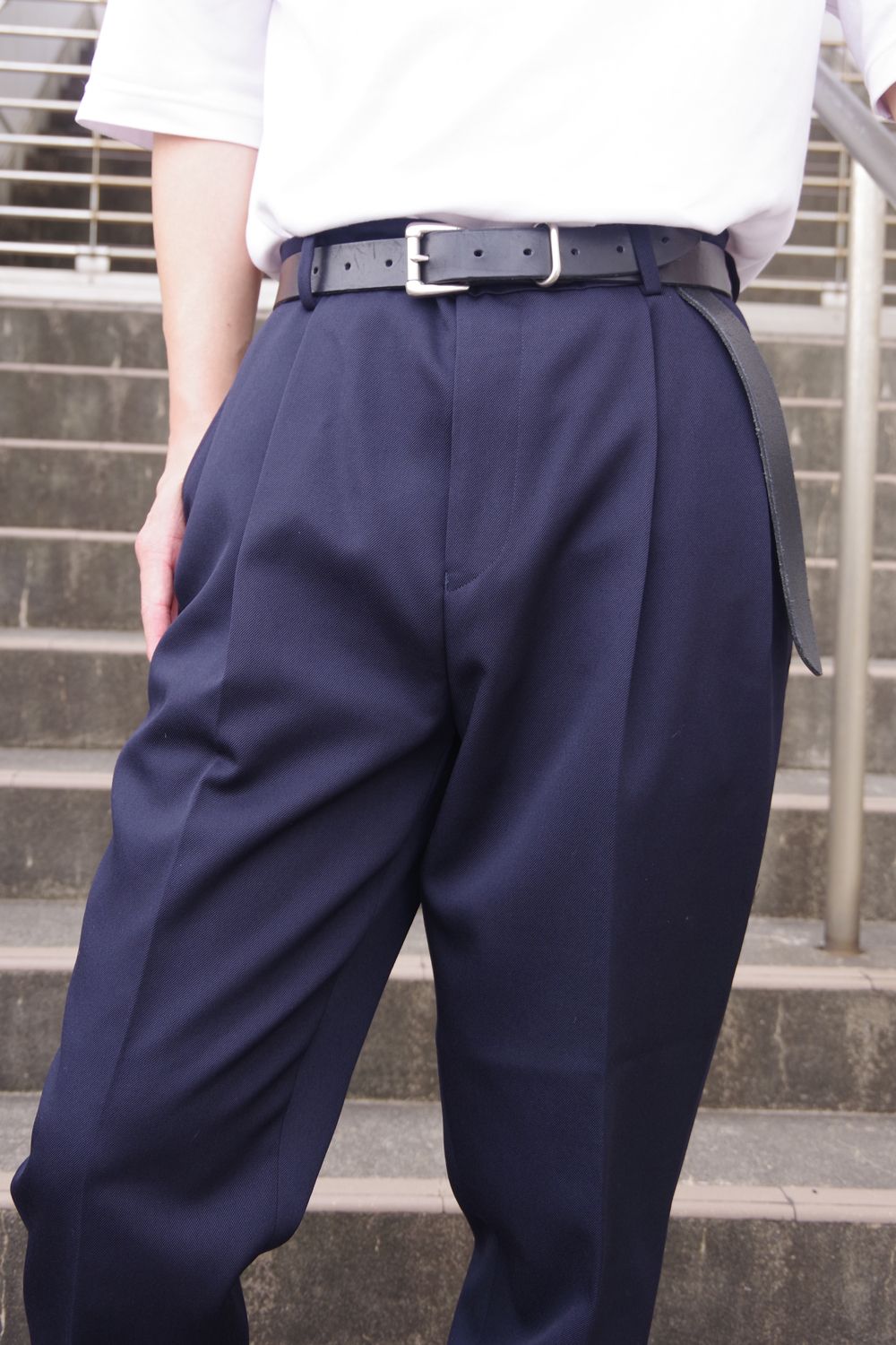 PLEATSパンツ2 NAVY