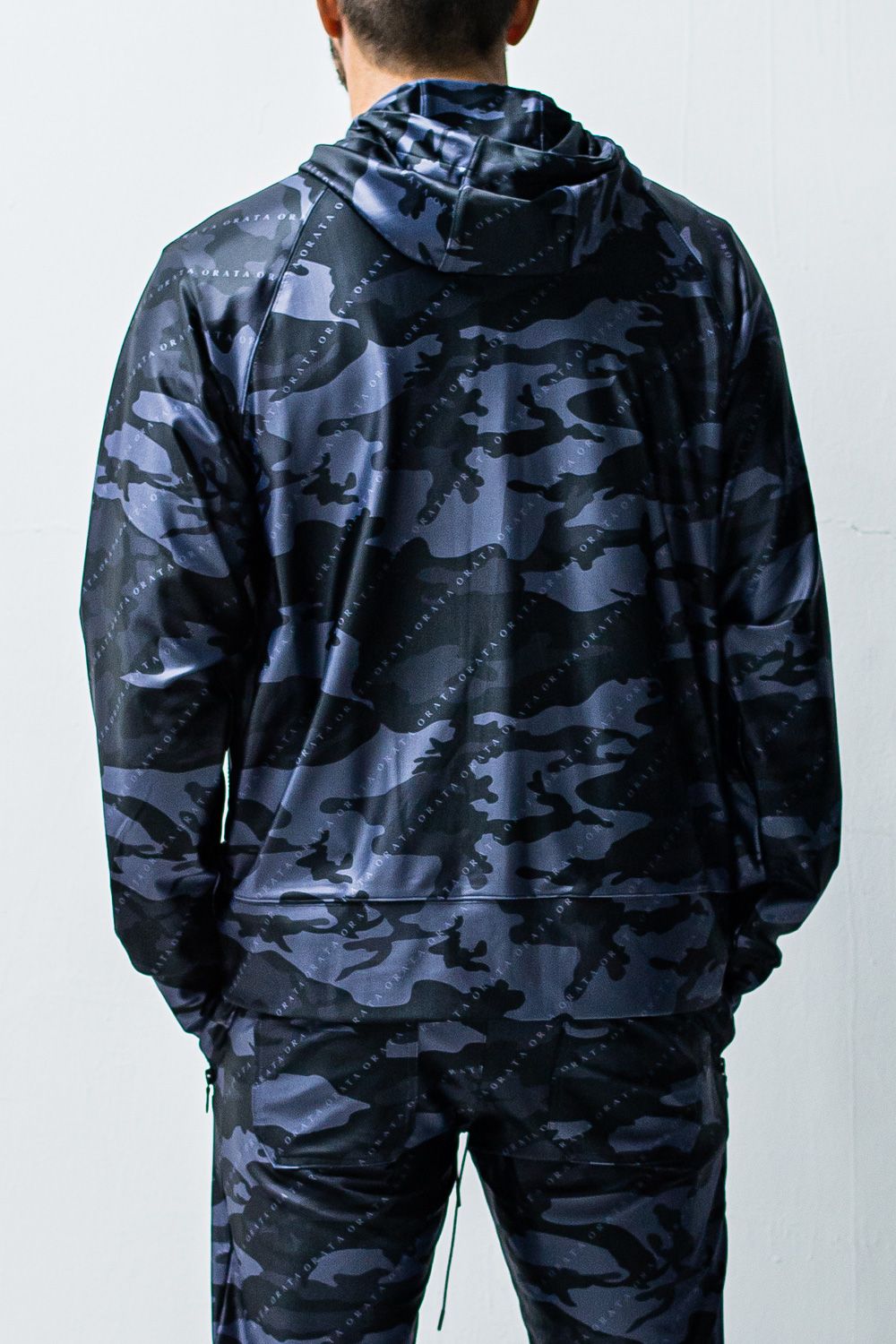 rush zip hoodie / ラッシュガード オリジナルカモフラージュ フルジップフーディー ブラック