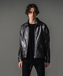 leather sp jk / エコレザー スポーツマンジャケット (シルバー) (9月末入荷予定) ※オーダー締切:5月23日(土)17時
