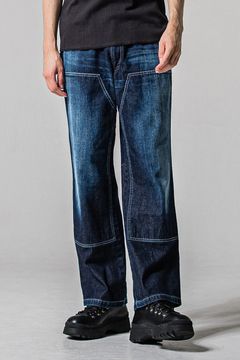 DOUBLE KNEE PT / ダブルニー ワークデニムパンツ (ダークインディゴ) (2月中旬入荷予定)