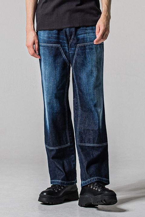 【26SS 39th】 DOUBLE KNEE PT / ダブルニー ワークデニムパンツ (ダークインディゴ)