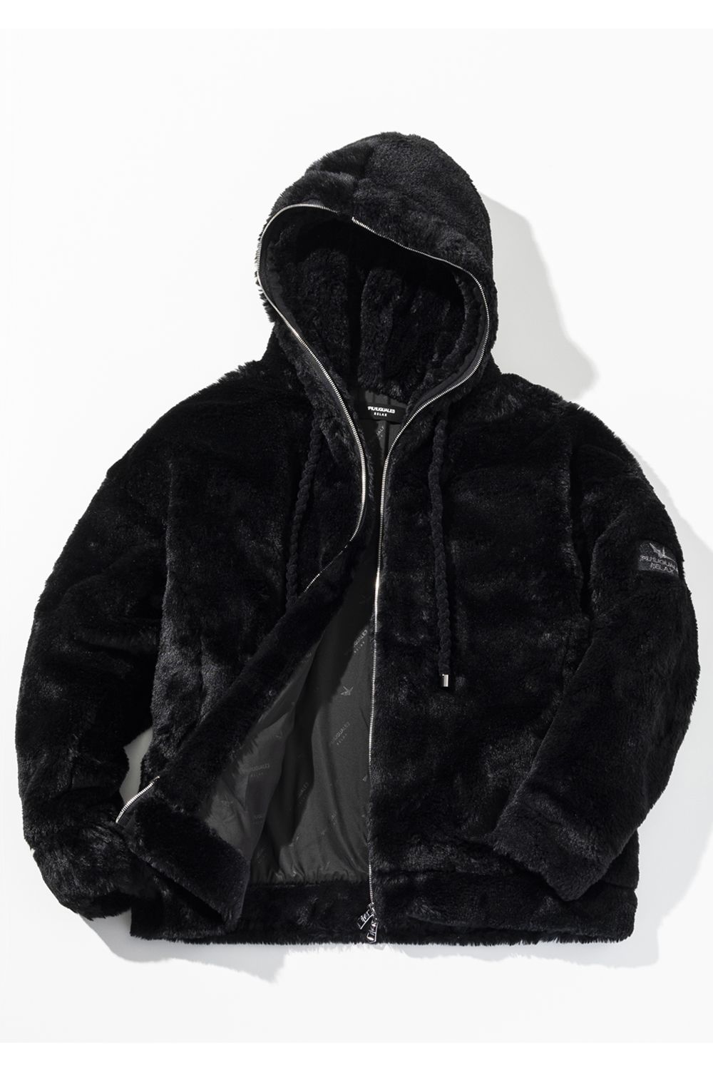 【26AW】 LUXE CLOUD-FUR OVERSIZED ZIP HOODIE / オーバーサイズ ジップアップ ファーフーディー (ブラック) (10月上旬入荷予定)