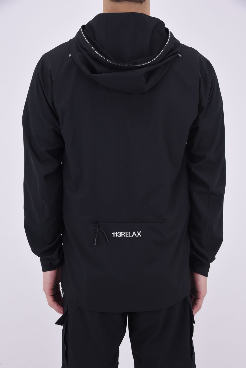 LOGO ZIP LIGHT HOODIE / ロゴジップ ライトフーディー ブラック