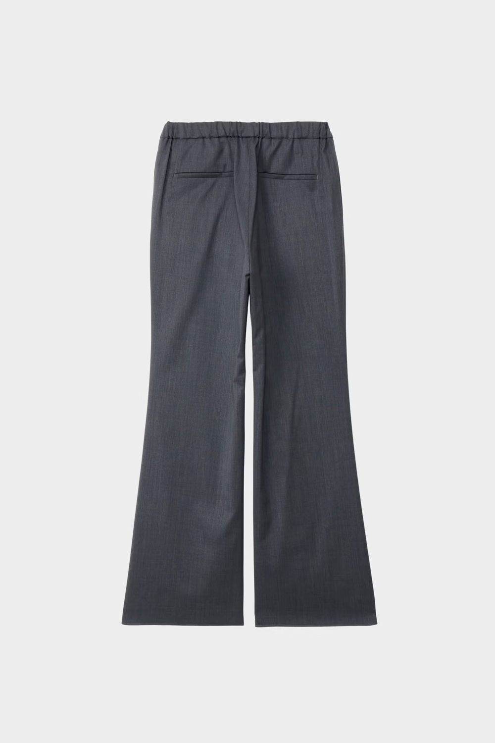 TWILL SOFT FLARE PANTS / ツイル ソフトフレアパンツ (グレー) (8月下旬~9月上旬）