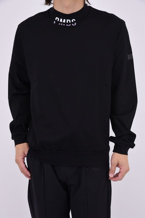 【26AW】 NUBY MOCK SLEEVE / ワンポイントロゴ モックネックTシャツ (ブラック)