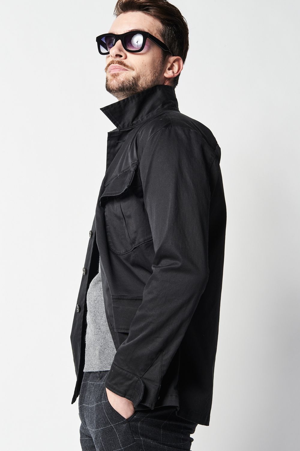 【BLACK MILITARY Vol.7】 JUNGLE FATIGUE L/S SHIRT JACKET -BLACK- (10月頃入荷予定 )※オーダー締切8/6(金)11:59迄
