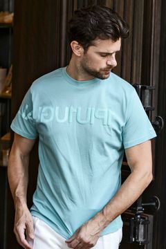 BIG LOGO INVERTED T-SHIRT / ビッグロゴ インバート Tシャツ (サックス)