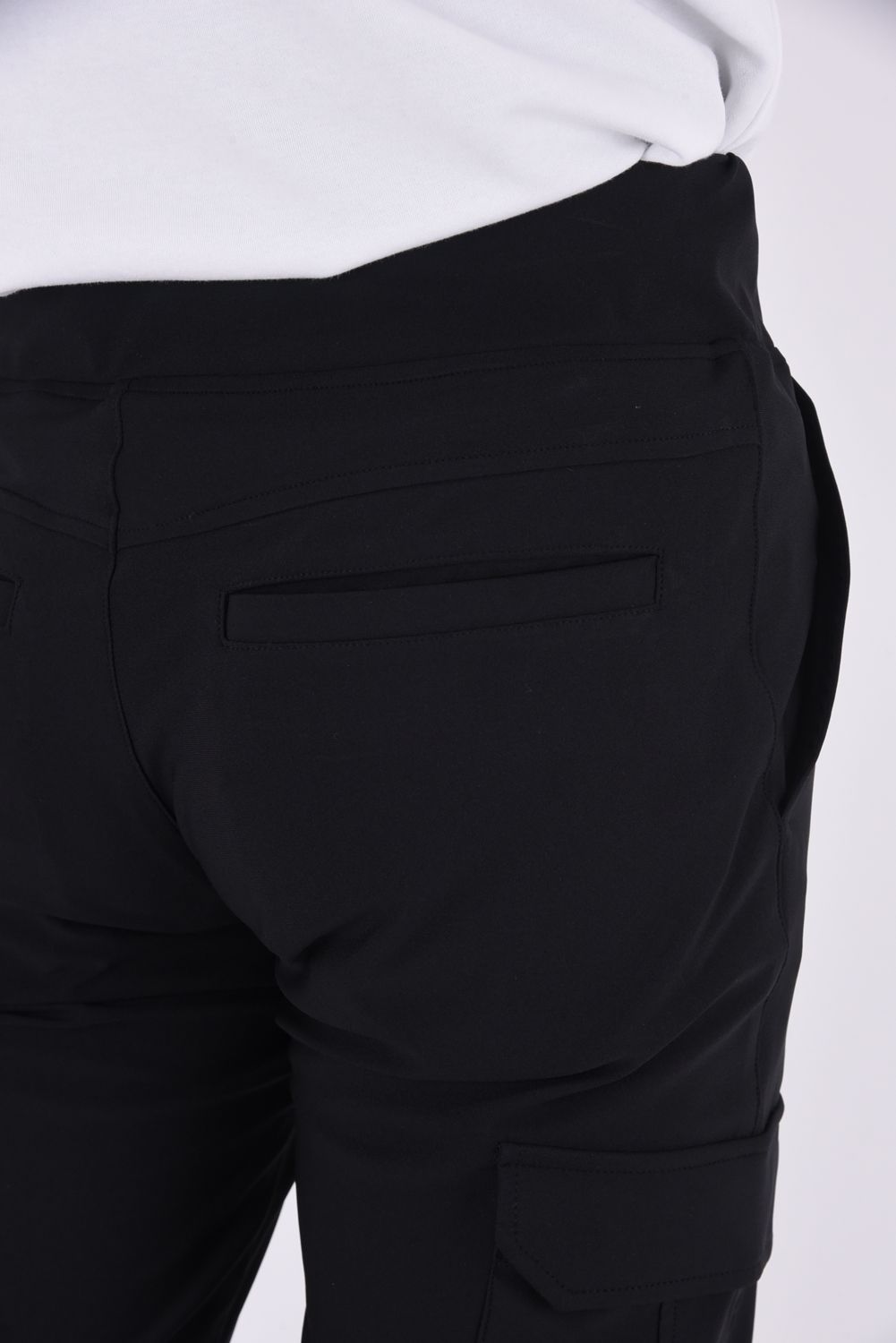 cargo cropped PT / カーゴ クロップド ジャージパンツ ブラック