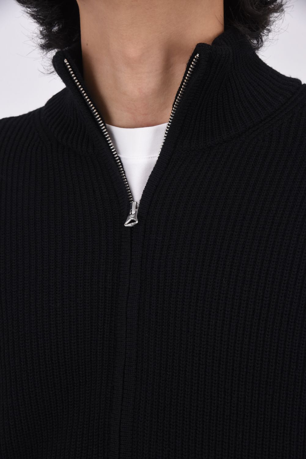 【国内正規品】 MERINO RIB VINNIE TRACK JACKET / メリノウール トラックジャケット ブラック