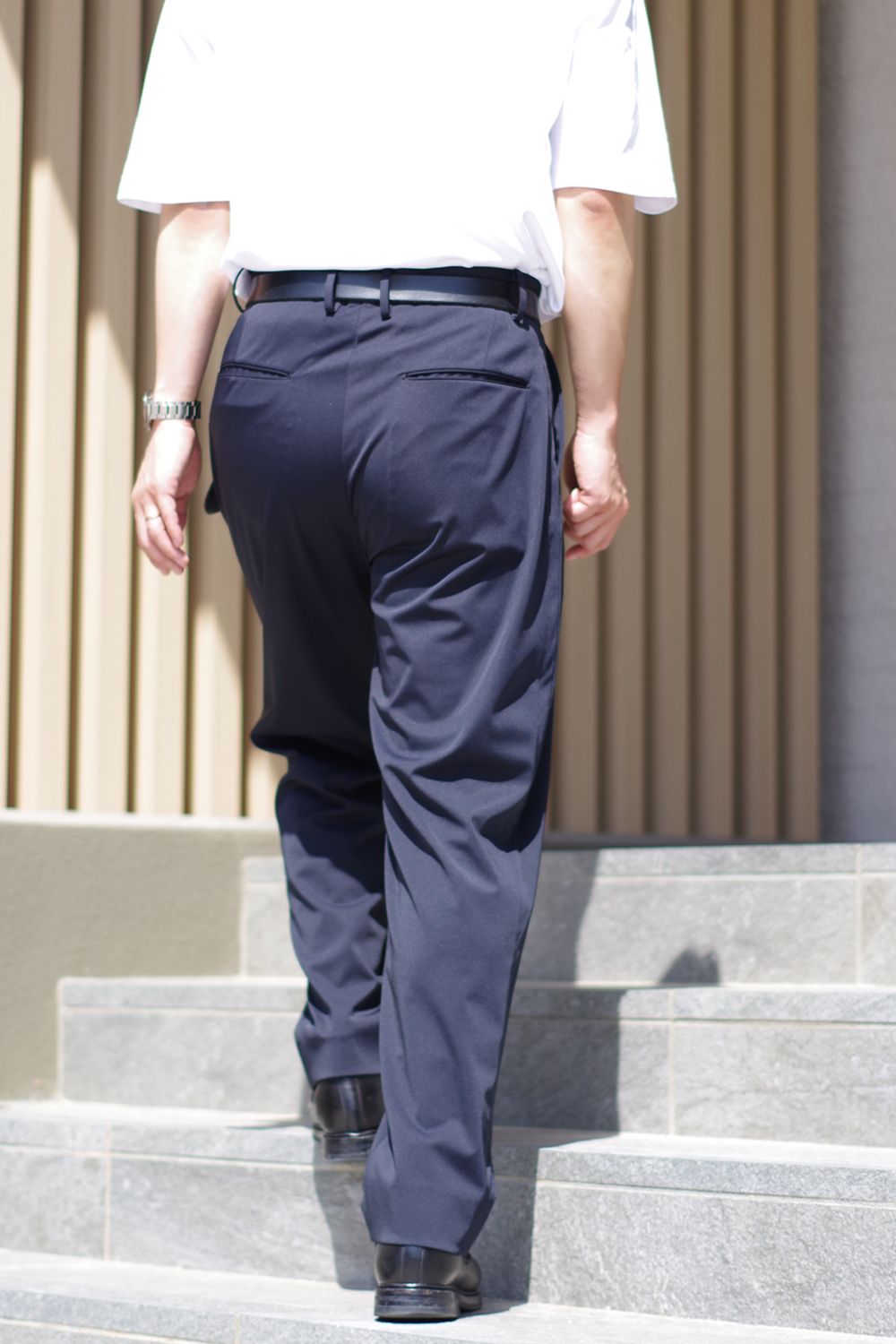 colon - 1OUT-PLEATS PANTS - STRETCH JERSEY / ポリエステル