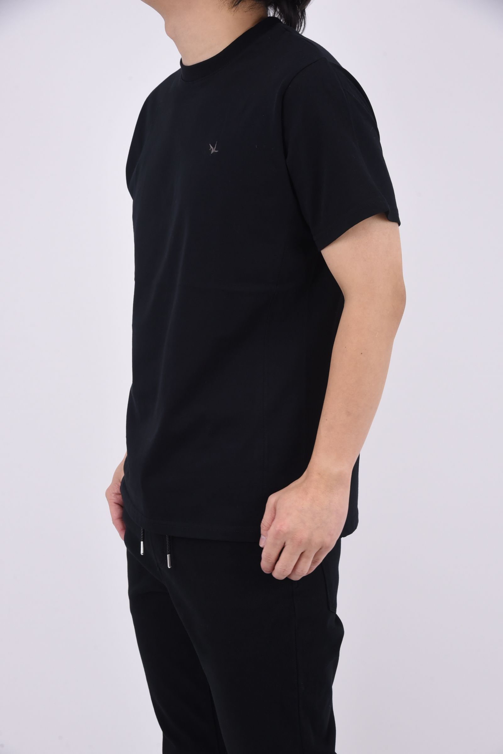 RHINESTONE T-SHIRT / ラインストーン バックロゴ Tシャツ (ブラック)