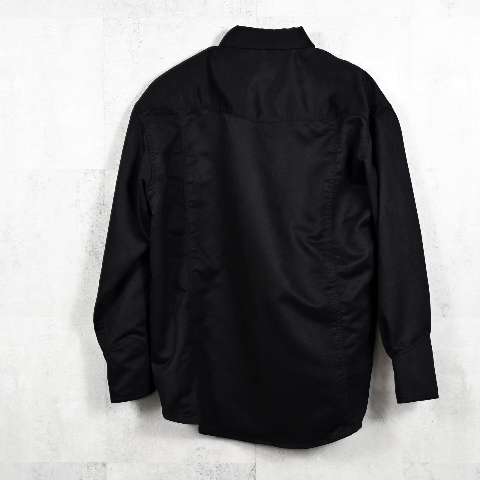 James over suede shirt / ルーズシルエット ウエスタンスウェードシャツ ブラック (9月中旬入荷予定)