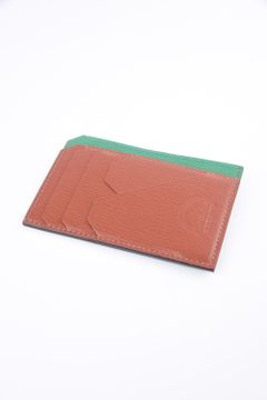 【残り1点】 MINI WALLET / LA354 ゴートレザー スマートミニウォレット パイン / タン