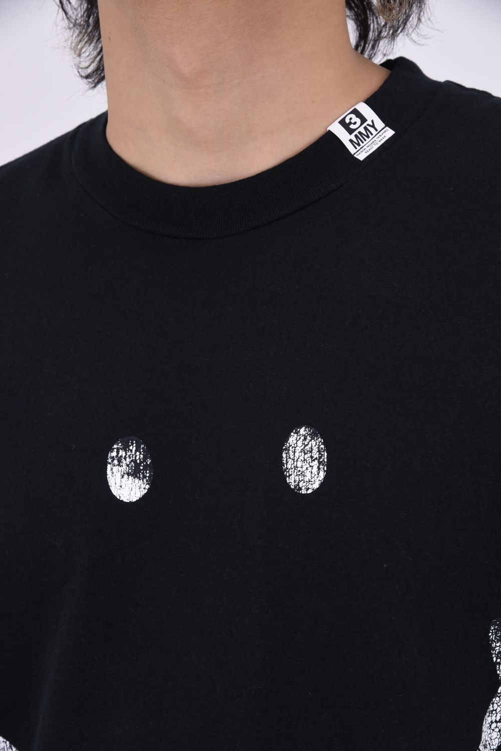 SMILY FACE PT TEE / スマイリーフェイス クルーネック Tシャツ (ブラック)