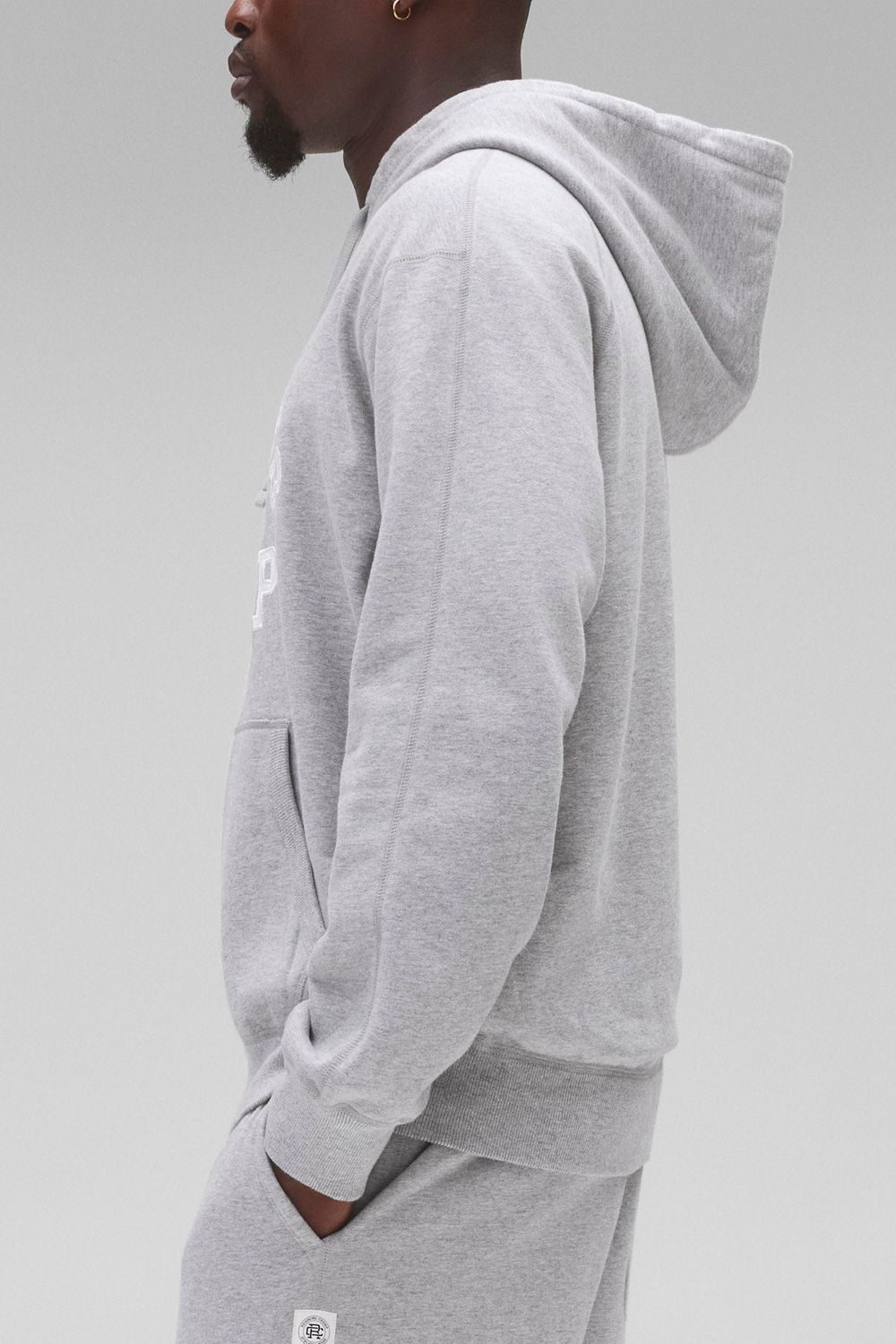 【国内正規品】【STANDARD FIT】 MIDWEIGHT TERRY ARCH LOGO HOODIE / ミッドウェイト アーチロゴ プルオーバーフーディー ヘザーグレー