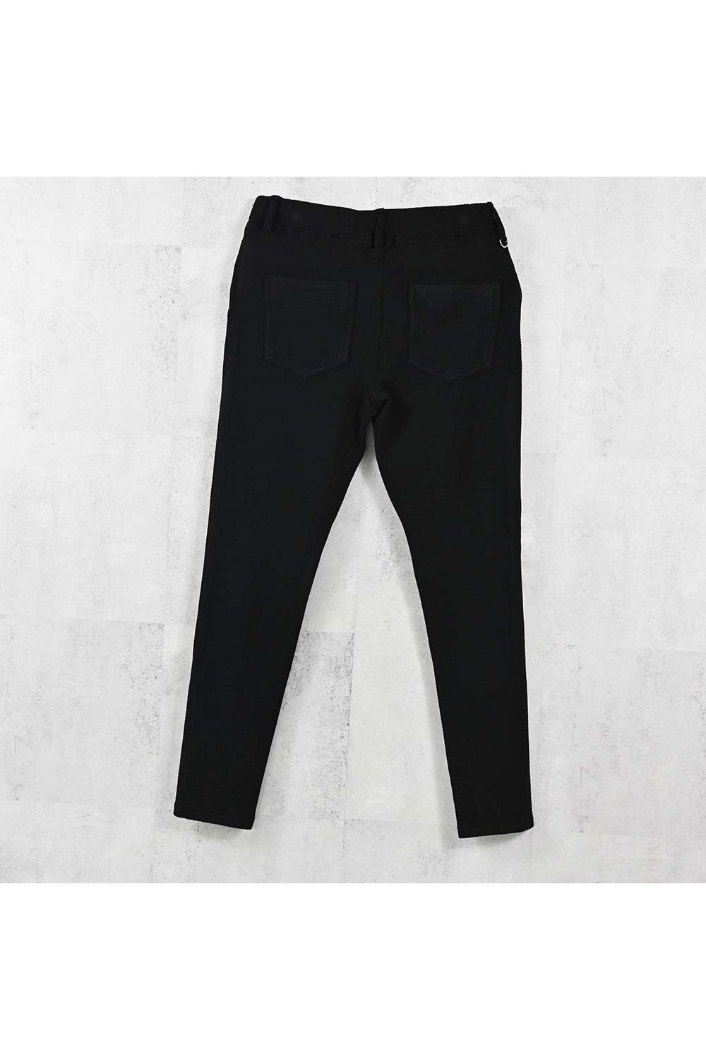 CHRIS EASY TUCK PANTS / ブリスターニット スラックスイージータックパンツ (ブラック) (4月中旬入荷予定) ※オーダー締切:2月15日(日)18時