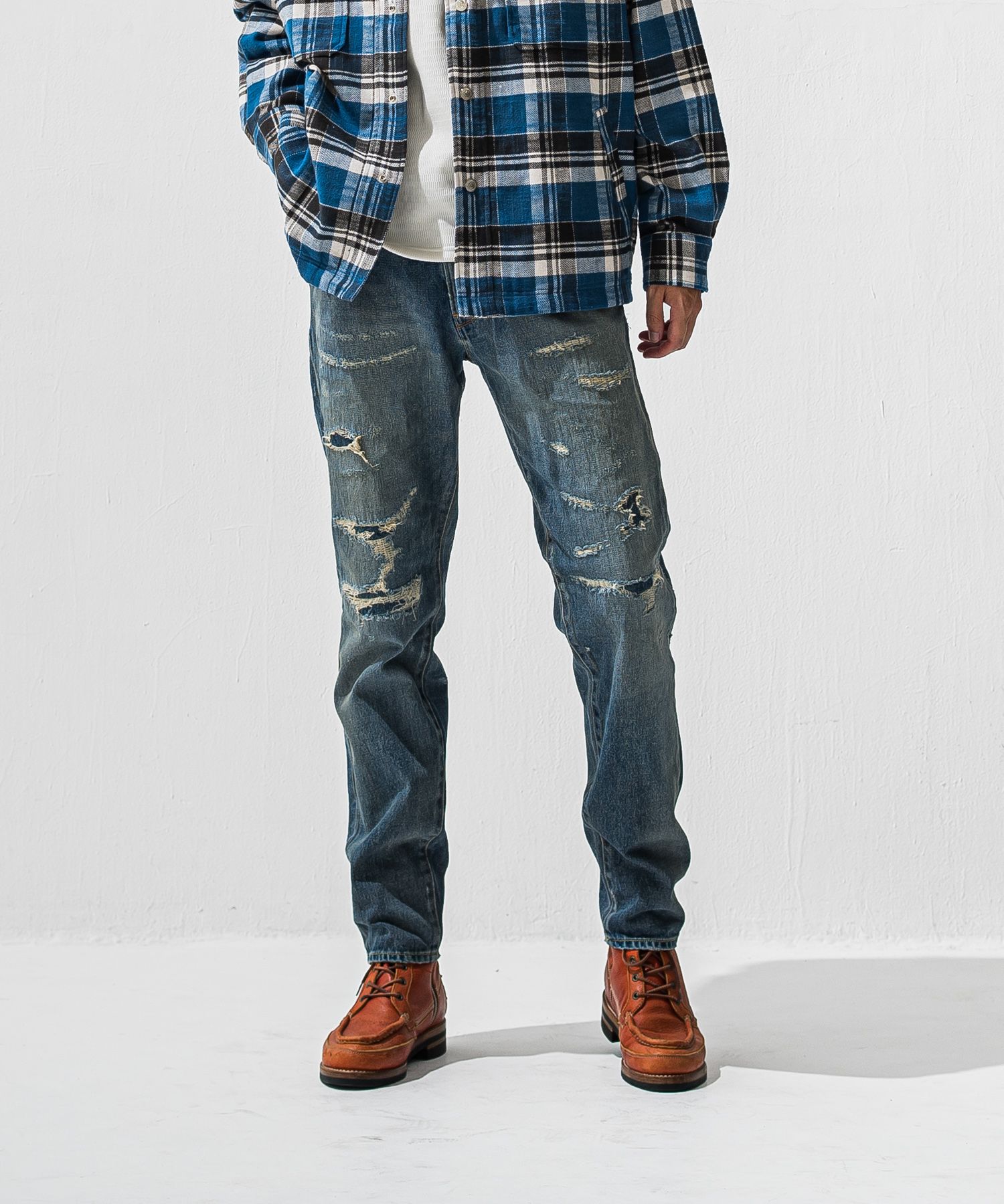 SCOTT JEANS / ライトオンス ヴィンテージジーンズ (インディゴユーズド) (12月中旬入荷予定) ※オーダー締切:9月7日(月)17時