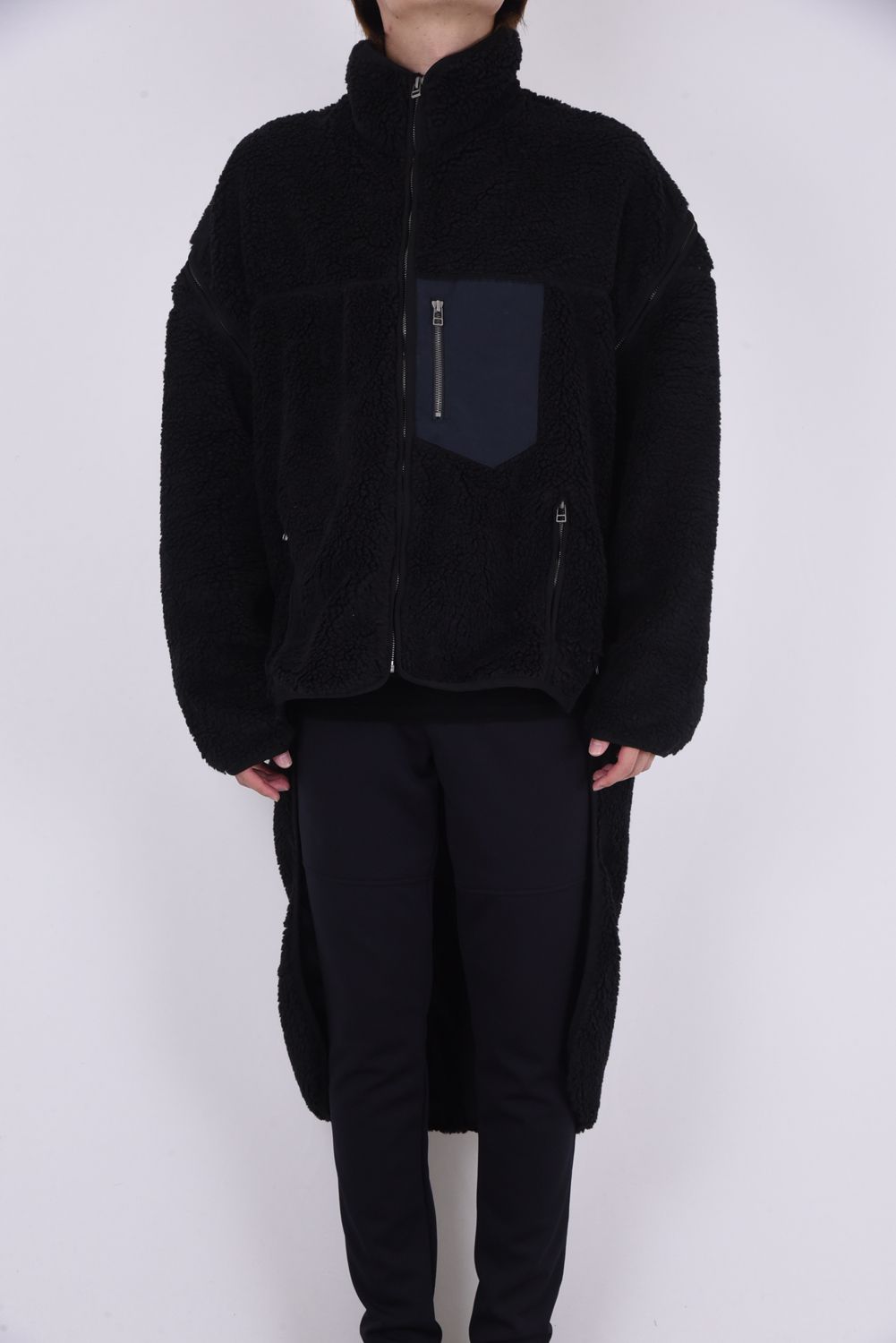 FACETASM - HIGH-LOW FLEECE ZIPPER JACKET / 燕尾型 ジップ