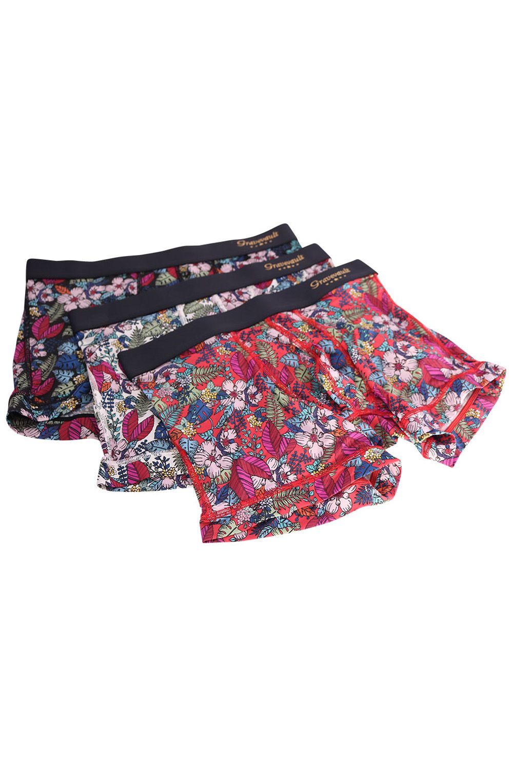 WILD FLOWERS Short Boxer - レッド