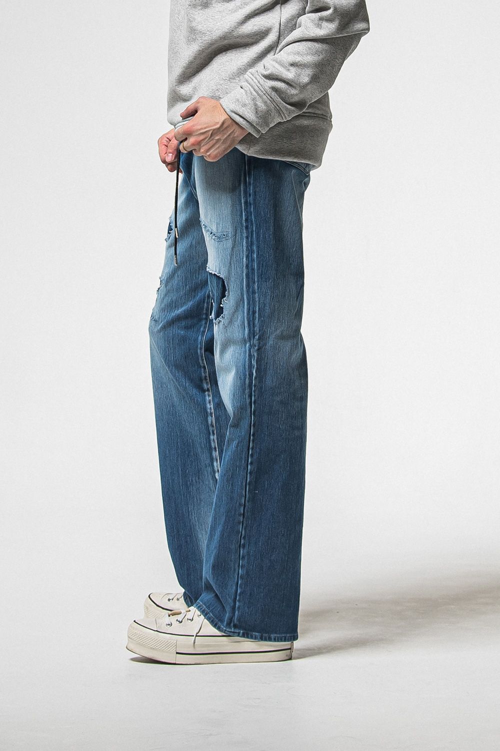KING DENIM JERSEY / 新定番 バギーシルエット デニムジャージーンズ (インディゴクラッシュ) (12月中旬入荷予定) ※オーダー締切：9月1日(月)18:00