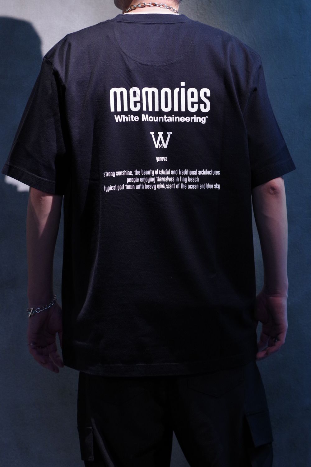 "GENOVA" PHOTO T-SHIRT / フォトプリント レギュラーシルエット クルーネック 半袖 Tシャツ ブラック