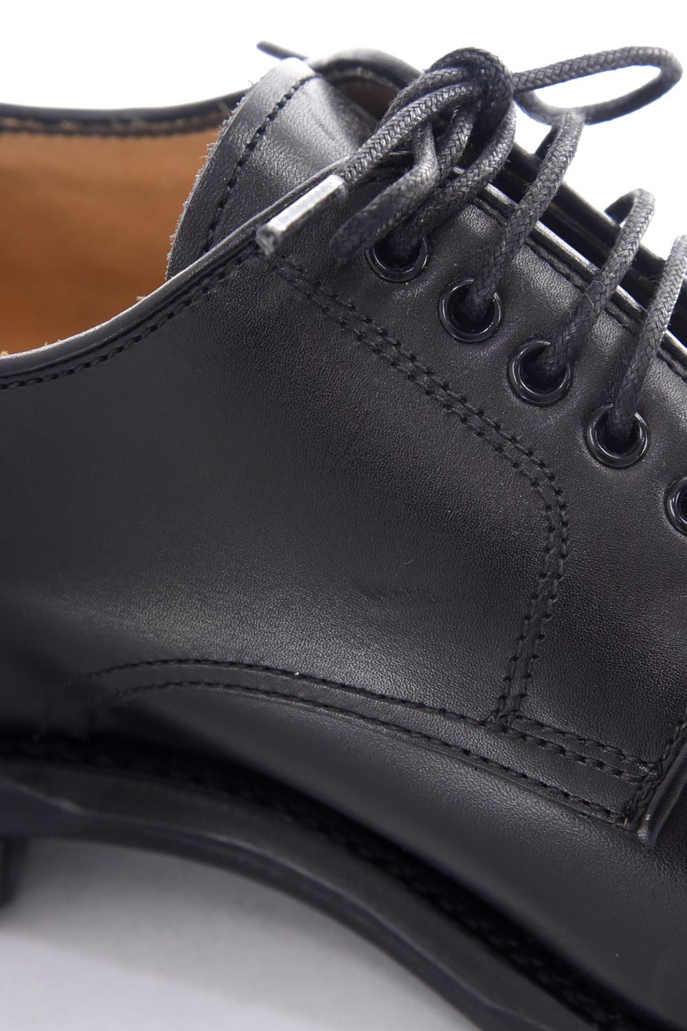 【訳ありアウトレット品】 ARCHWAY / プレーントゥ レザーシューズ フレンチカーフ ブラック