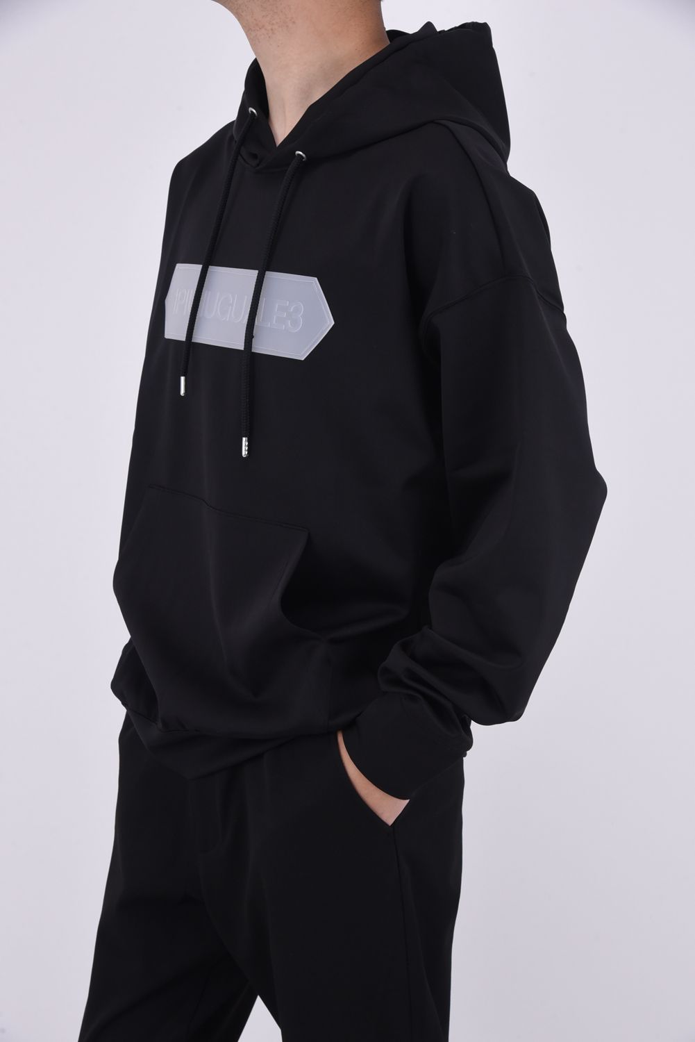 113 HEXAGON PARKA / 113 ヘキサゴンロゴ プルオーバーパーカー  ブラック