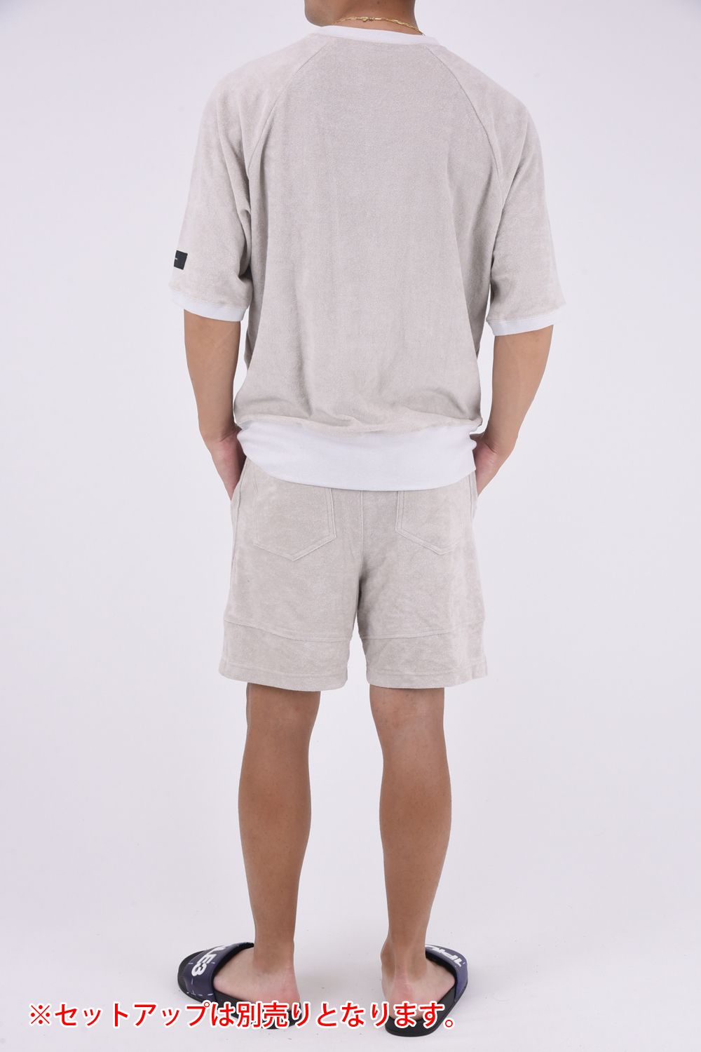 TYLER PILE SHORTS / パイル素材 ハーフパンツ グレージュ