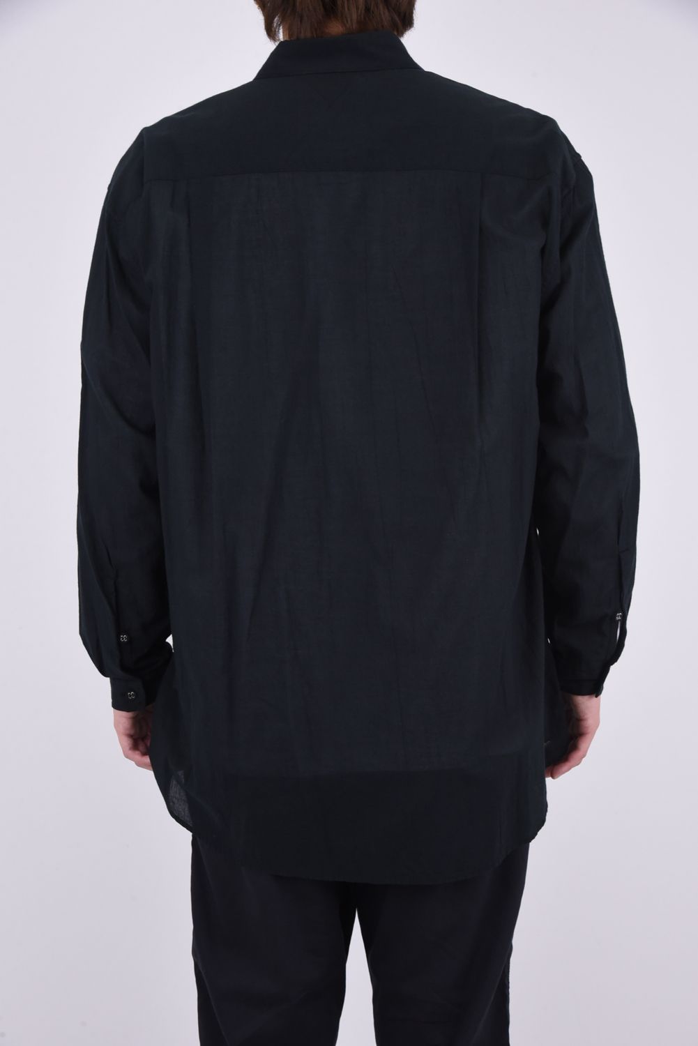 LONG SLEEVES SHIRT / コットン ロングスリーブシャツ ブラック