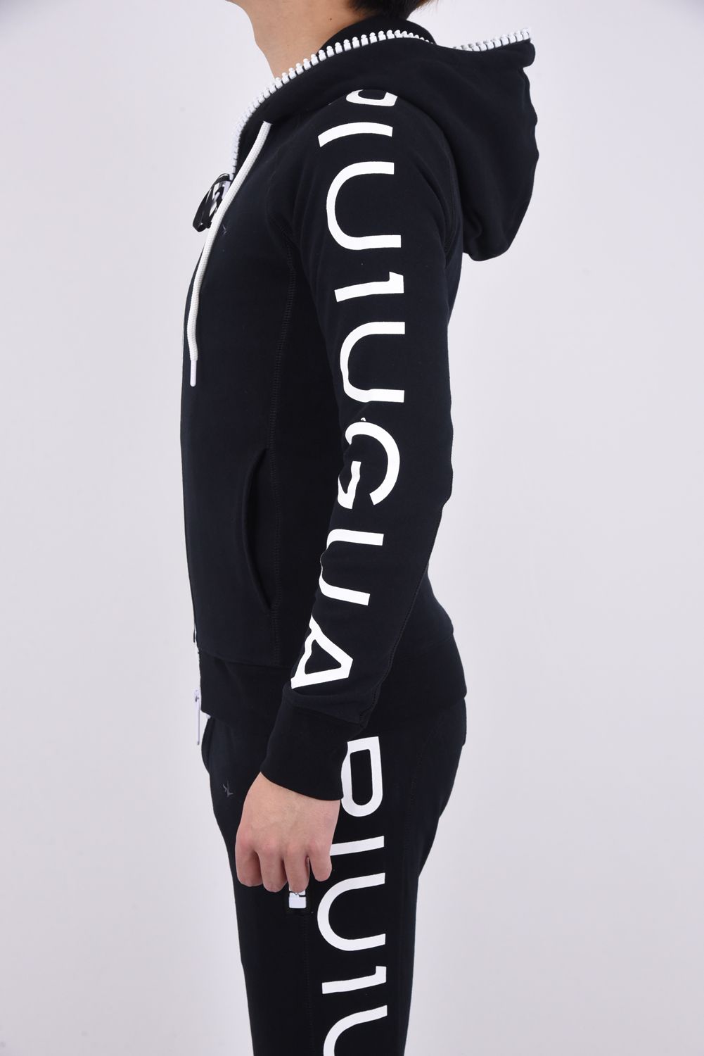 1PIU1UGUALE3 RELAX - SIDE LOGO BIG ZIPPER HOODIE / ビッグ