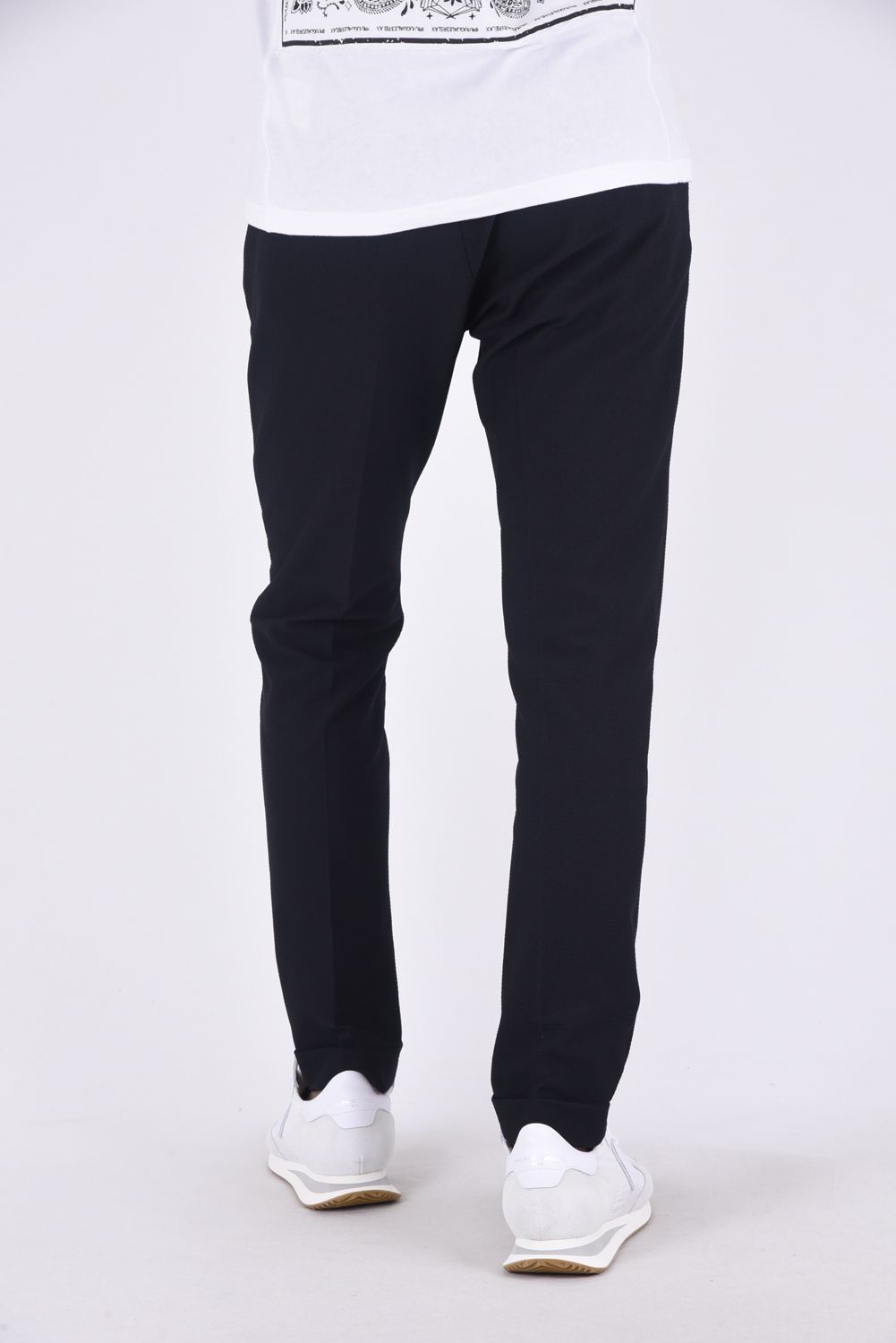 COMFY PANTS / ストレッチサッカー スラックス ブラック