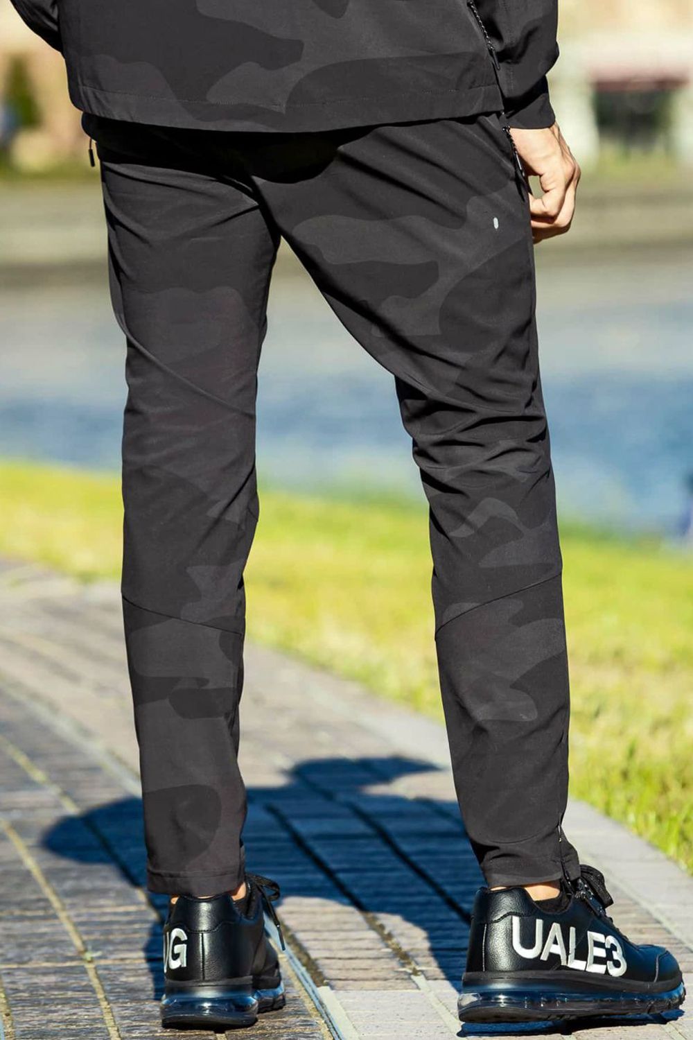 CAMO LIGHT LONG PANTS / カモフラ柄 ライトロングパンツ ブラック