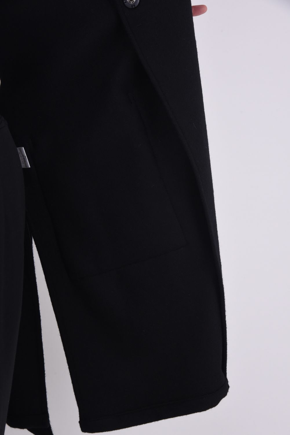 GOWN OVER COAT / ウール オーバー サイズ ガウンコート (ブラック)