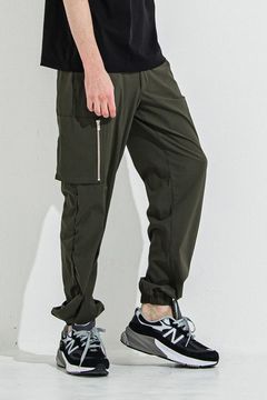 DAVID NYLON CARGO PANTS / ストレッチナイロン ミリタリーカーゴパンツ カーキ