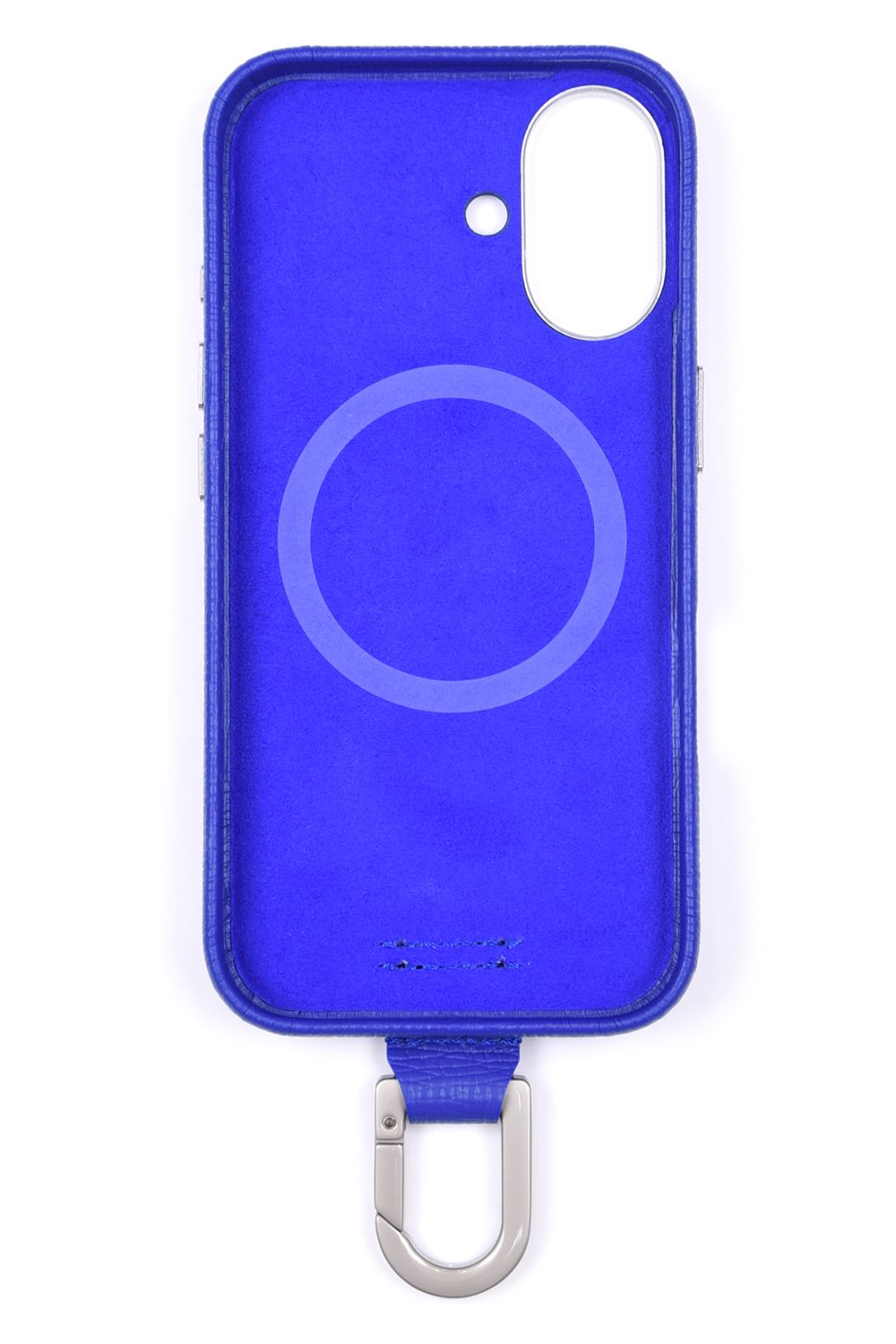 CARABINER-CASE / カラビナ付 iPhone レザーケース (ラピスブルー)