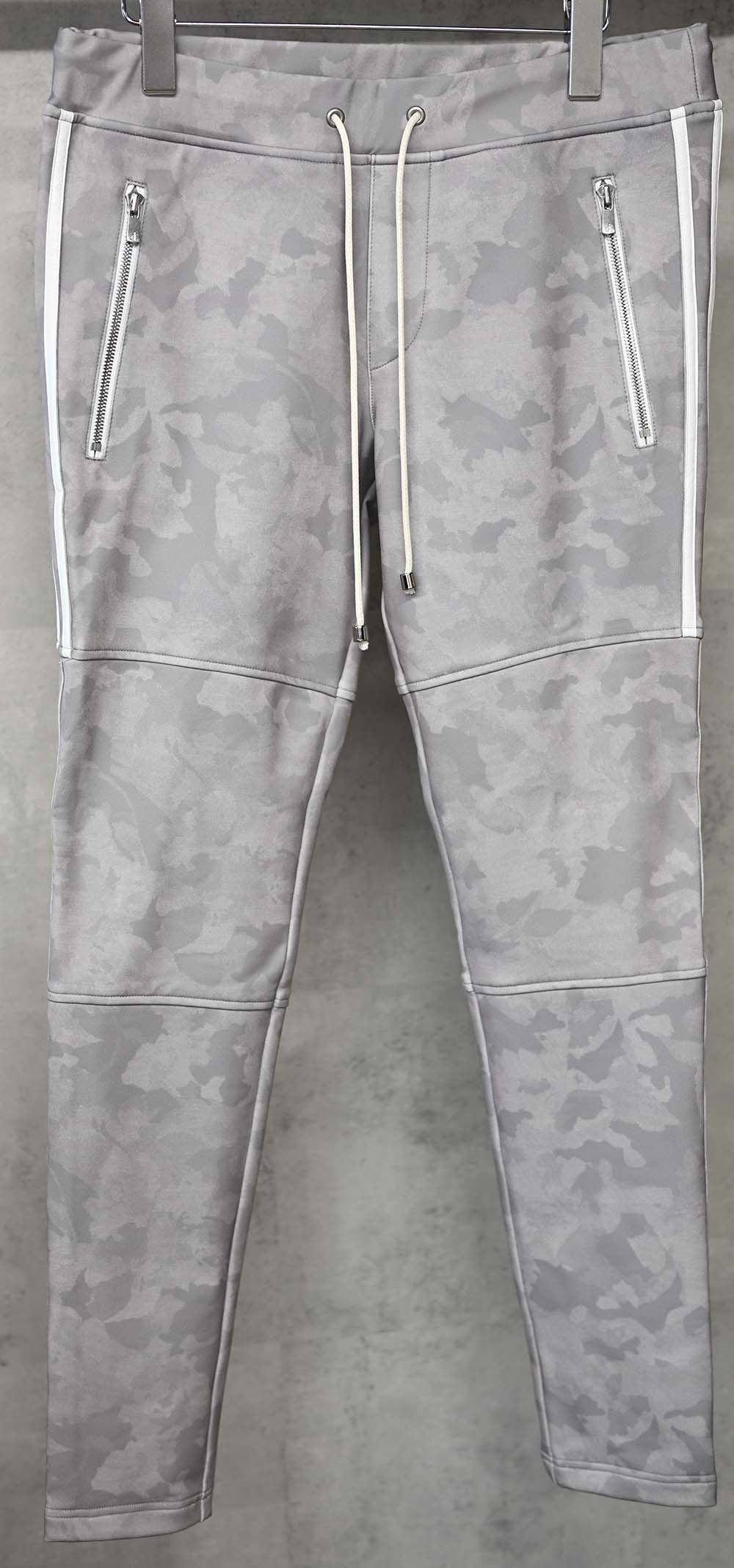 JOHNSON LINE HEAT PT / 【定番商品】 裏ボアフリース ハイブリットジャージー ラインパンツ グレーカモ