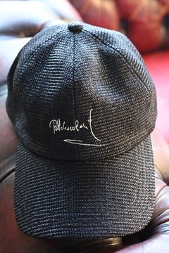 SIGN STRAW MESH CAP / サイン刺繍 ストローメッシュキャップ (ブラック) (3月上旬入荷予定) ※オーダー締切12/13(土)17:00